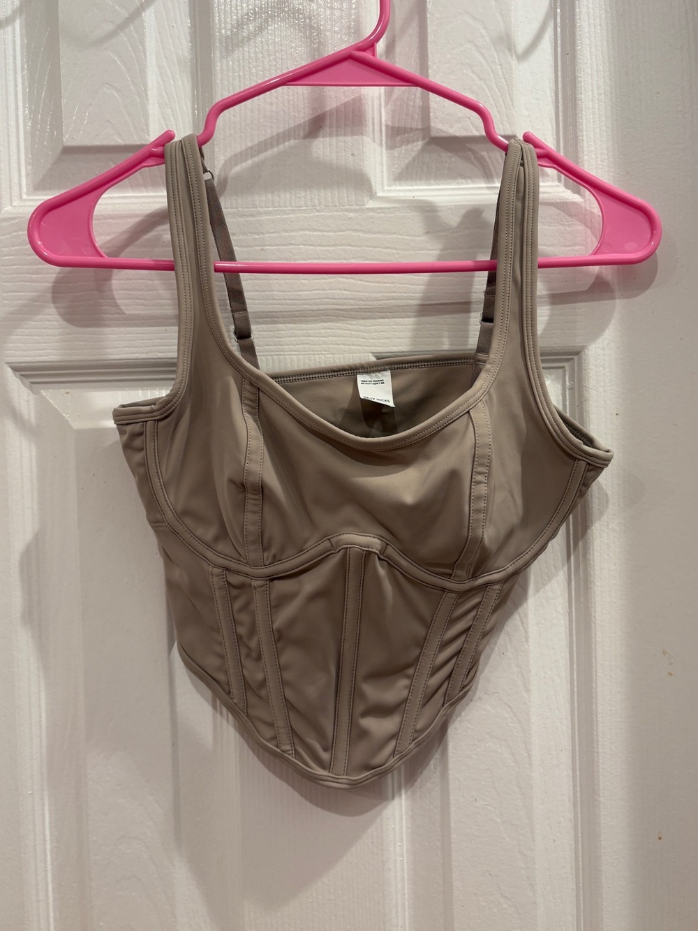 Gilly Hicks Hollister Neutral Taupe Sculpting Bustier Corset Top 🫧